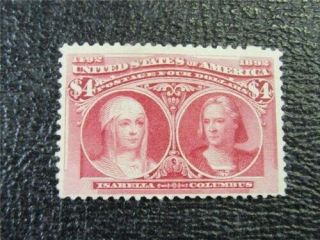 Nystamps Us Stamp 244 Og H $2100 J8x1702