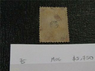 nystamps US Stamp 75 OG H $5750 J8x1560 2