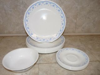 Guc Corelle Morning Blue Replacement Dish Plate Cup Light Blue Flower