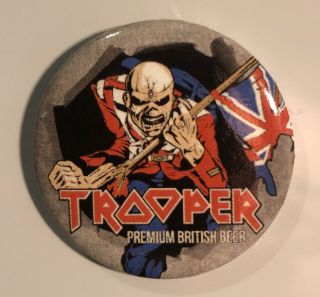 Iron Maiden Trooper Beer Pin Button Badge Robinson Official Licenced