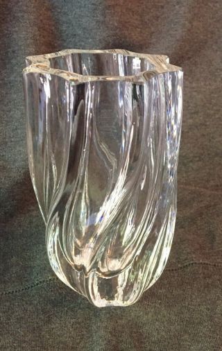 Vintage Swedish Kosta Boda Signed Ehrner Art,  47755.  Leaded Glass Vase - 61/2”.