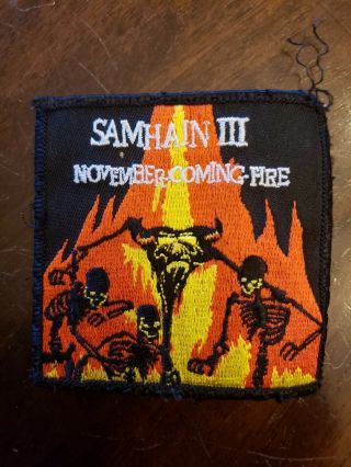 Samhain November Coming Fire Embroidered Patch Misfits Danzig Undead Punk