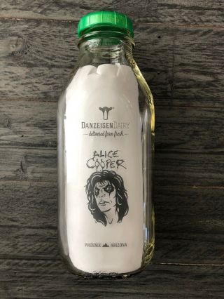 ALICE COOPER Promo Milk Bottle Limited Edition Rare Collectors Rock Memorabilia 2