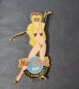 Hard Rock Cafe Pin Atlantic City Sexy Showgirl With Heart Bikini Le500