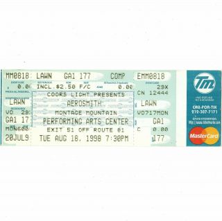 Aerosmith & Monster Magnet Full Concert Ticket Stub Scranton 8/18/98 Nine Lives
