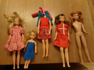 5 Vintage Mattel Barbie 