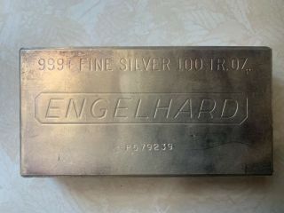 100 Oz.  Engelhard Silver Bar