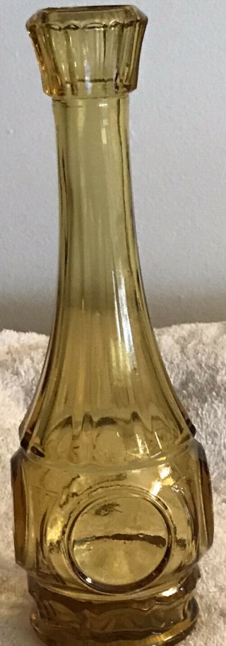 Vintage Yellow Glass Oil/ Vinegar Bottle