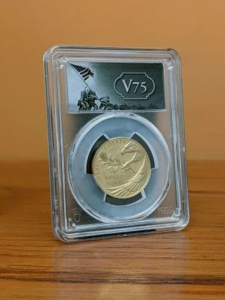 End Of World War Ii Ww2 75th Anniversary 24 - Karat 24k Gold Coin Pcgs Pr69dcam