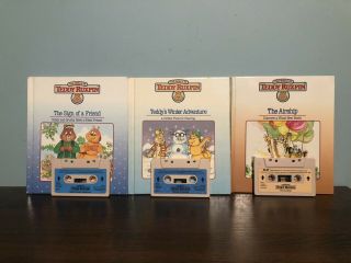 3 Teddy Ruxpin Cassette Tapes And With Books Worlds Of Wonder Talking Bear
