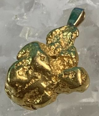 Natural Gold Nugget Pendant 8.  8 Grams