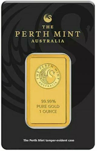1 oz.  Pure Gold Bar Perth 99.  99 Fine in Assay 31 gram. 2
