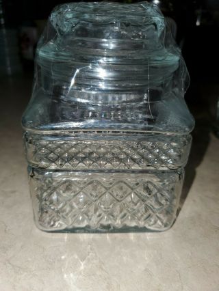 Vintage Anchor Hocking Wexford Glass 4 " Canister