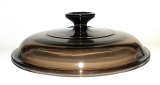 Pyrex V - 2.  5 - C Brown Glass Replacement Lid 8 1/2 