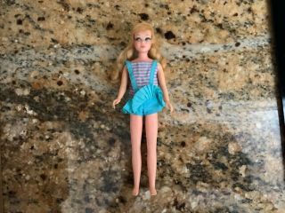 9” Mattel Tnt Blonde Sausage Curls Skipper,  Sister To Barbie In Early Tnt Suit