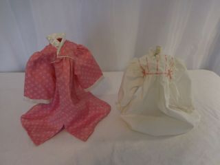 American Girl Pleasant Co Samantha White Night Gown And Pink Robe 1993
