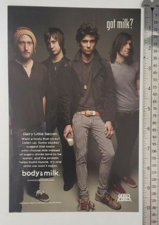 All American Rejects Got Milk Rare Print Advertisement