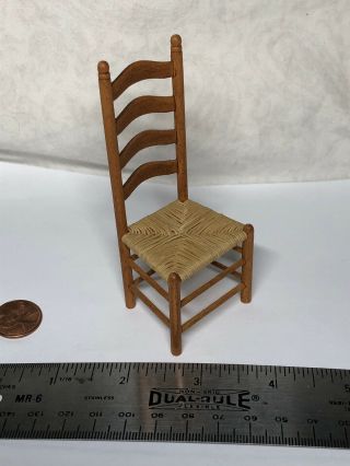 1:12 Miniature Furniture Doll House Artisan Wood Sonia Messer Chair Dining S 2