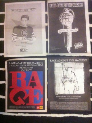 Rage Against The Machine - Advert / Small Poster Evil Empire Renegades