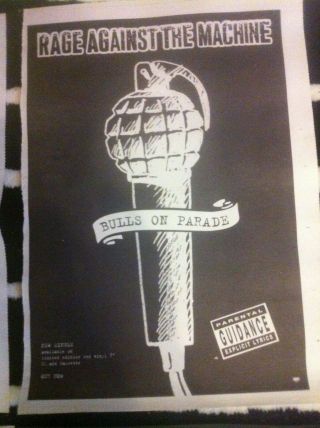 RAGE AGAINST THE MACHINE - ADVERT / SMALL POSTER evil empire renegades 3