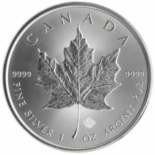 Roll Of 25 - 2019 1 Oz Canadian Silver Maple Leaf.  9999 Fine $5 Brilliant Unc.