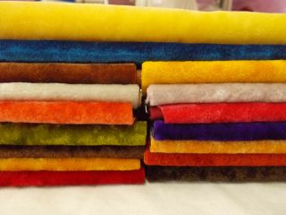 16 Colors Vintage Long Pile Miniature Mini Bear Velvet Rayon Fur Fabric