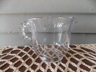 Vintage Imperial Clear Glass Candlewick Creamer Pitcher Bubble Handle