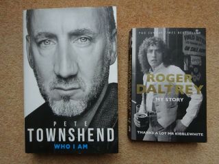 Autobiographies Roger Daltrey My Story 2018 & Pete Townshend Who I Am 2012