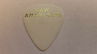 Reo Speedwagon Dave Amato.  Com White Stage Guitar Pick