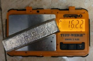 W.  H.  Foster Inc.  Vintage Hand Poured Silver Bar 16.  22 Oz Troy 504 grams 4