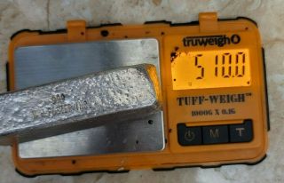 W.  H.  Foster Inc.  Vintage Hand Poured Silver Bar 16.  40 Oz Troy 510 grams 4