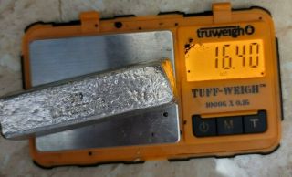 W.  H.  Foster Inc.  Vintage Hand Poured Silver Bar 16.  40 Oz Troy 510 grams 5