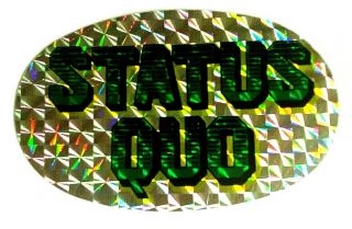 Status Quo - Old Og Vtg 70/80`s Prismatic Holographic Sticker Frantic Four