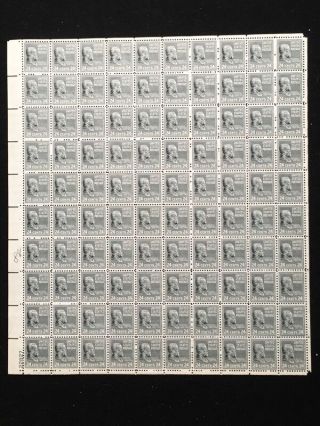 U.  S: 828 24¢ Benjamin Harrison Sheet/100 Nh Og