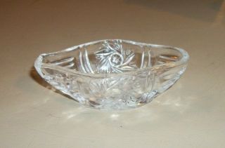 - - " Crystal Clear " Brand,  3 " Trinket/jewelry/candy Dish/tray/24 Lead Crystal
