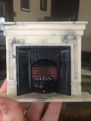 Dollhouse Miniature Marble Fireplace 1:12