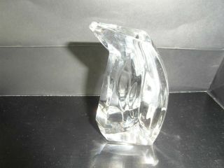 Vintage Val St Lambert Crystal Glass Penguin.  Bird.