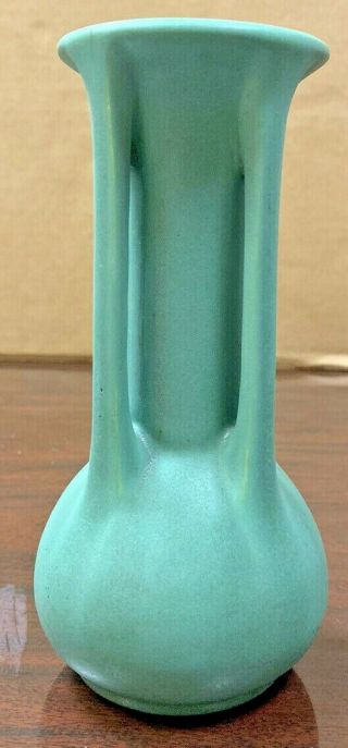 Teco Four - Handle Bulbous Vase 6.  5 " High