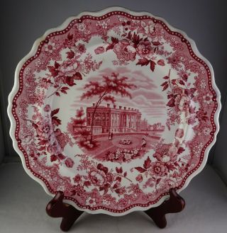 Red C.  1830 Jackson’s Historical Transfer Plate “the Presidents House Washington