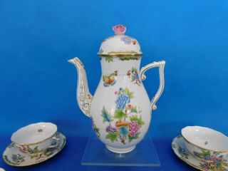 Herend Queen Victoria Tea set for 6 person with round pot porcelain VBO 2