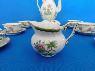Herend Queen Victoria Tea set for 6 person with round pot porcelain VBO 5
