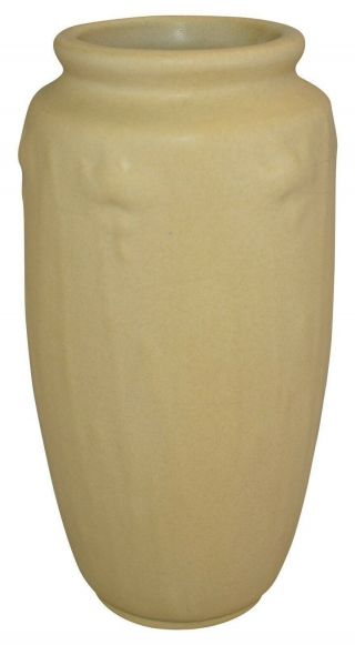 Teco Pottery Matte Ivory Daffodil Ceramic Vase Shape 60