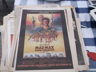 Mad Max Thunderdome Tina Turner Mel Gibson Movie Poster For Framing 1985