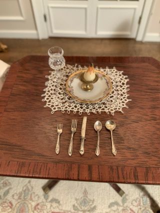 Miniature Artisan Pete Acquisto Sterling Silver Complete Place Setting