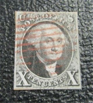 Nystamps Us Stamp 2 $825 Red Cancel Reback? N6x1224