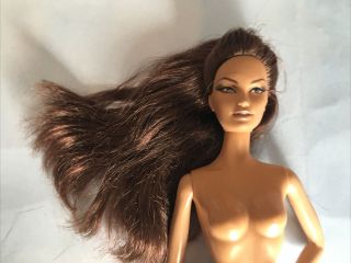 Mattel Barbie Doll - Brunette,  Brown Eyes For Custom Ooak Nude
