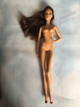 Mattel Barbie Doll - Brunette,  Brown Eyes For Custom OOAK Nude 2