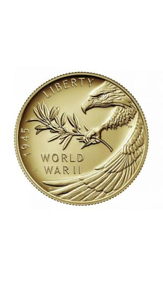 World War II WW2,  75th Anniversary 24 - Karat Gold Medal Coin Ready to ship 2