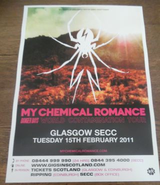 My Chemical Romance - Live Music Show 2011 Promotional Tour Concert Gig Poster