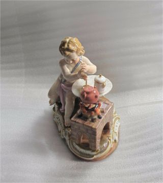 Meissen porcelain figure Cupid 1815 - 1860 sword mark 2